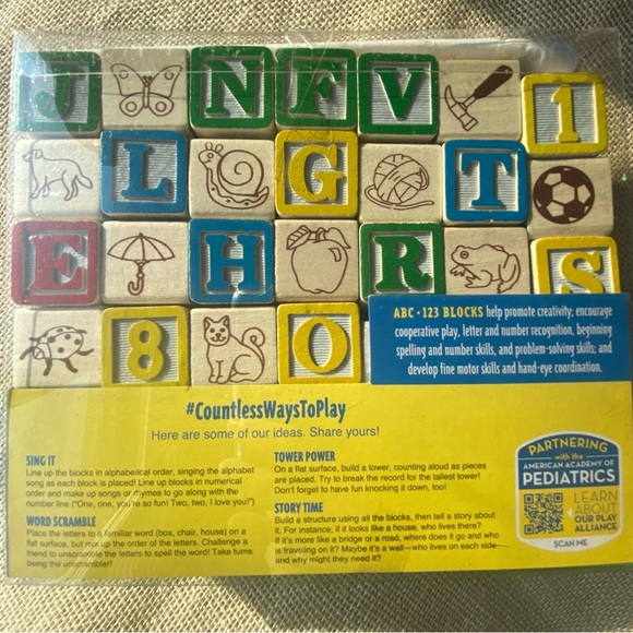 Melissa & Doug Deluxe Wooden ABC/123 1-Inch Blocks Set W/Storage Pouch (50 pcs) - Picture 3 of 6